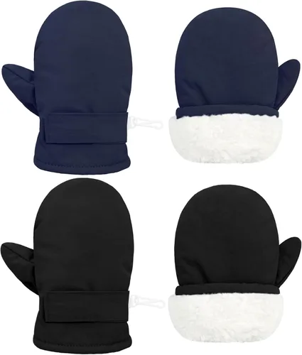 Vista 41 de QikQik Guantes de invierno impermeables para niños pequeños - Guantes de nieve para bebés