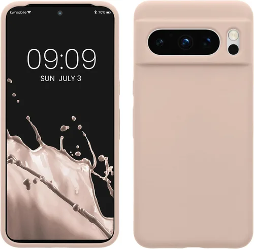 Vista 43 de kwmobile Funda compatible con Google Pixel 7 Pro - Funda de silicona TPU con acabado suave - Piedra antigua