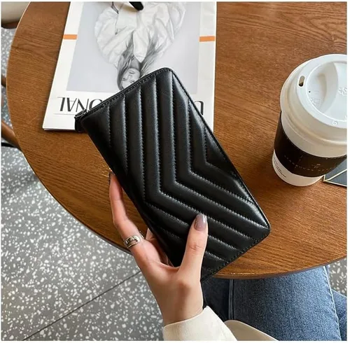 Vista 6 de DORISJACKY Cartera de cuero para mujer con bloqueo RFID gran capacidad cremallera alrededor de las bolsas de viaje Cartera RFID