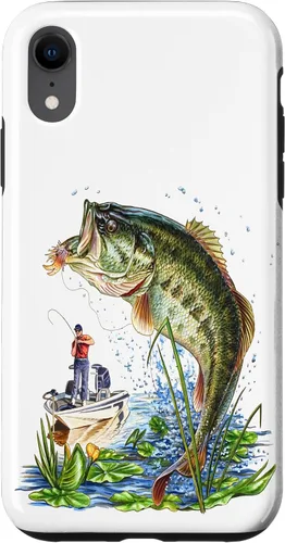 Vista 25 de Fishing Graphic Large Mouth Bass Fish - Fisherman Case for iPhone 17