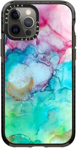 Vista 19 de Funda CASETiFY Impact Case para iPhone 12 / iPhone 12 Pro - Aries Moross - Sticker - Negro Transparente