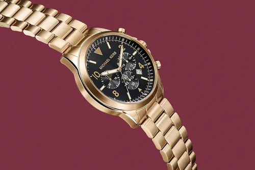 Vista 5 de Michael Kors Reloj cronógrafo de acero inoxidable Gage Reloj de silicona con cronógrafo de calibre