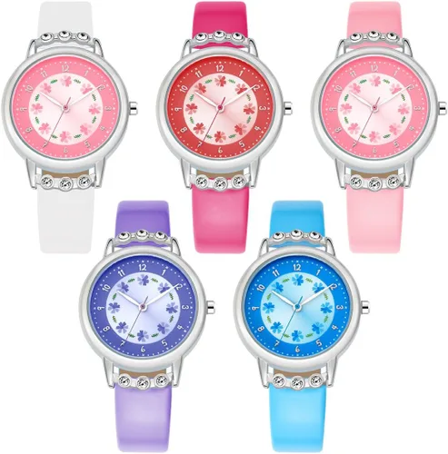 Vista 8 de WUTAN Kids Watch Girls Ages 6-8 8-10 10-12, Wrist Watches for Girls Gifts Waterproof Reloj para Niños Niñas 6 7 8 Year Old Girl Birthday Gift