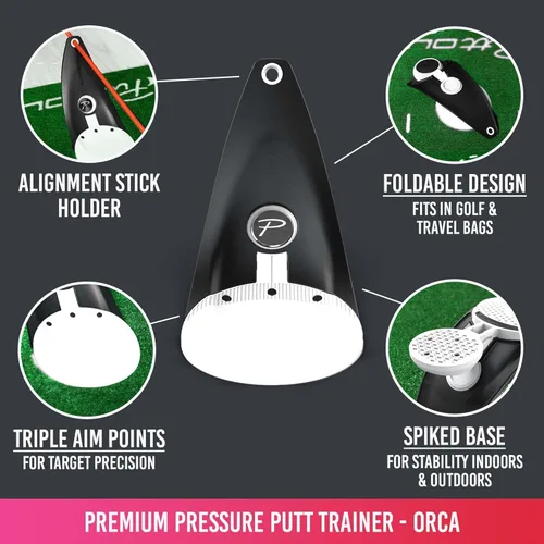 Vista 5 de PuttOUT Entrenador de putt de presión prémium: perfecciona tu putting de golf