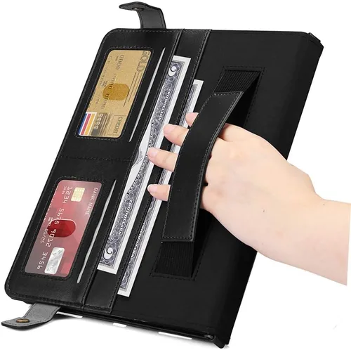 Vista 5 de Bolso Funda para Samsung Galaxy Tab S10 FE/S9 FE 10.9"/S9/S8/S7 11", Techcircle Folio con Soporte Cruzado, Billetera con Ranura para Lápiz S Pen
