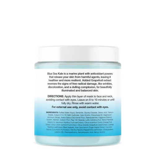 Vista 6 de Mascarilla exfoliante de poros profundos con pomelo azul de col rizada – para puntos negros, eliminación de piel muerta, aclaración e hidratación