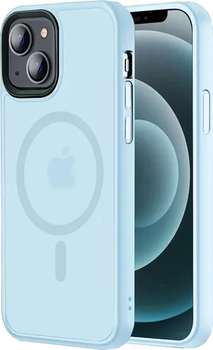 Vista 114 de Tigowos Funda Magnética para iPhone Air Compatible con MagSafe Resistente a Caídas de 16 Pies Cubierta Trasera con Sensación de Piel Mate a Prueba