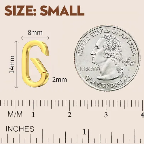 Vista 3 de OHINGLT 10 piezas de cierres de colgante con clip mosquetón – cierre y cierres de collar de 18K oro, conector de encanto de pulsera para mujer