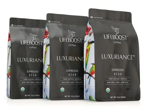 Vista 7 de Lifeboost Café expreso orgánico en grano entero, café expreso bajo en ácido, sin OMG, orgánico USDA, origen único, probado por terceros