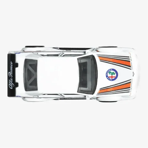 Vista 4 de Hot Wheels Alfa Romeo 155 V6 Ti, Spettacolare 1/5 [Blanco]