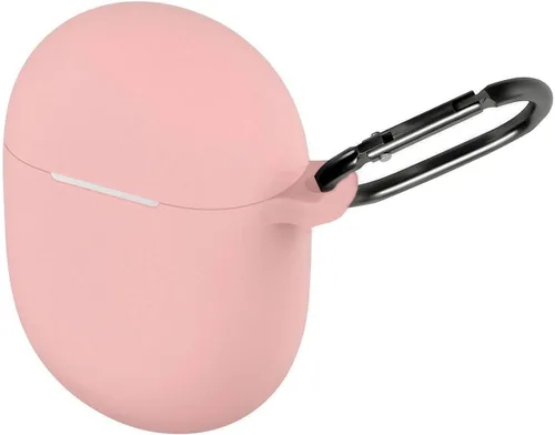 Vista 8 de Geiomoo Funda de silicona compatible con Google Pixel Buds Serie A, Google Pixel Buds 2, funda protectora con mosquetón (negro)