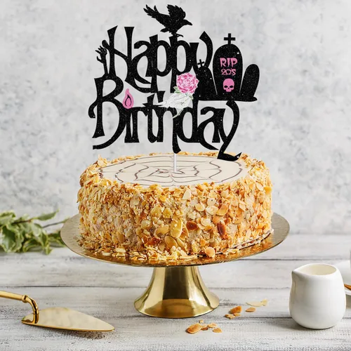 Vista 7 de Decoración para tarta de feliz cumpleaños RIP Twenties – Death to My Twenties RIP to My 20s Dirty 30 Birthday Glitter Cake Topper – Decoración