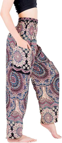 Vista 2 de LOFBAZ Vivid Yoga Harem Pantalones para Mujer Boho Hippie Lounge Pijamas India Beach