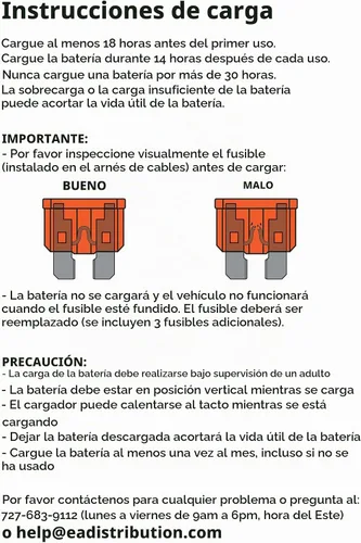 Vista 3 de Batería de repuesto para coche eléctrico de Fisher Price. Batería de 12 volts.