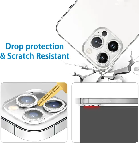 Vista 142 de Dengduoduo Paquete de 3 protectores de lente de cámara de vidrio templado para iPhone 15 de 6.1 pulgadas y para iPhone 15 Plus de 6.7 pulgadas