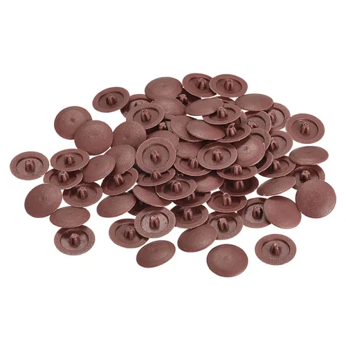 Vista 19 de uxcell Cubiertas de tapa de rosca, 80 piezas de 0.657 x 0.169 in de plástico para tornillos de rosca Phillips Cam Tornillo autorroscante, marrón café