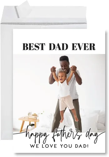 Vista 20 de Andaz Press Tarjeta de felicitación para el día del padre de 8.5 x 11 pulgadas con sobre, tarjeta jumbo para el día del padre de esposa, tarjeta