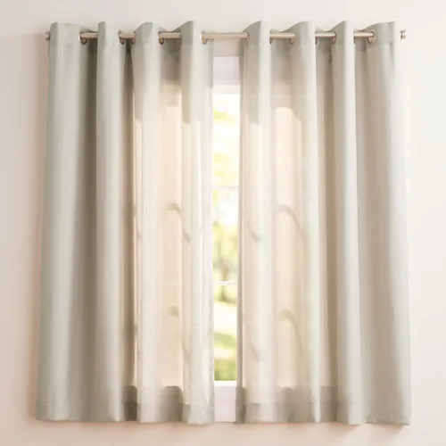 Vista 29 de Exclusive Home Loha - Par de paneles de cortinas de lino con ojales, 54 x 63 pulgadas, color beige