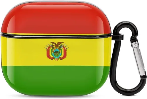 Vista 10 de Lesotho Flag - Funda protectora de cuerpo completo para auriculares Bluetooth para AirPods 3, funda para auriculares con llavero