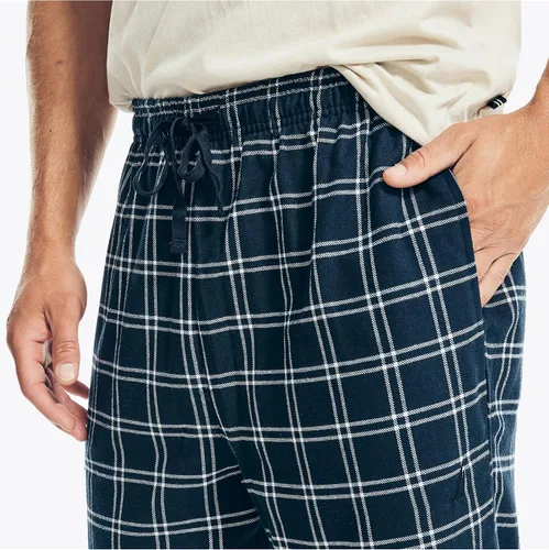 Vista 3 de Nautica Conjunto de pijama de franela a cuadros para hombre