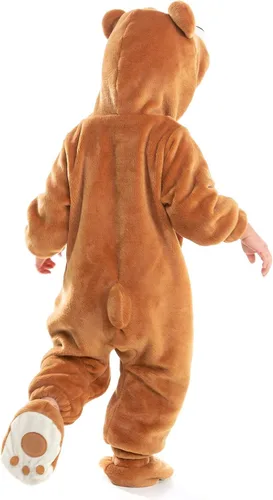 Vista 4 de HSCTEK Disfraz de oso bebé, unisex, con capucha para bebé y niño pequeño, 0-4T