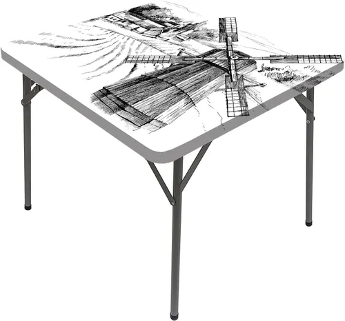 Vista 17 de Mantel cuadrado para mesa de paisaje, majestuosa escena matutina brumosa Triglav National Elástico, se adapta a mesas de 24 x 24 pulgadas