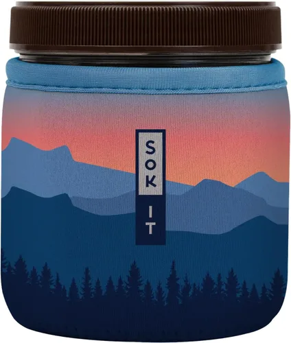 Vista 184 de Sok It IceCreamSok - Funda de neopreno aislada (flores abstractas, pintas de helado cónicas)