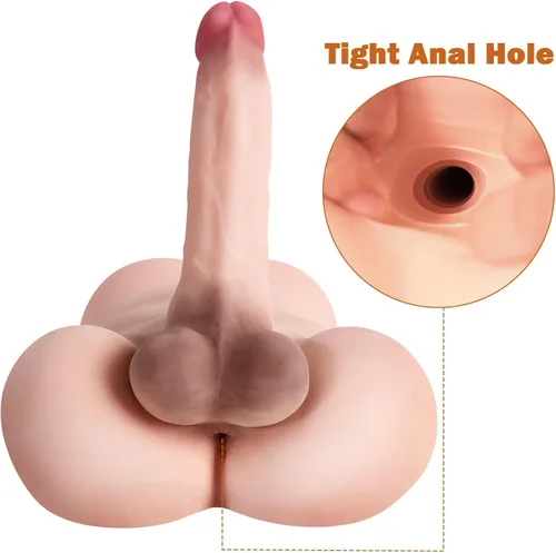 Vista 3 de Muñeca sexual masculina de 6.2 libras con consolador grande realista, muñeca sexual para mujeres, muñecas sexuales, torso, juguete sexual gay