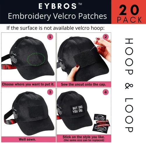 Vista 5 de Parche Moral Táctico, Conjunto de 20, Parches Militares Divertidos para Mochilas, Sombreros, Equipos del Ejército, etc.