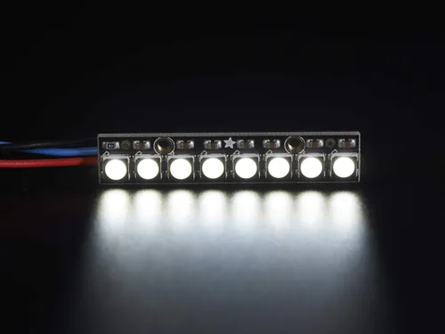 Vista 2 de Adafruit Industries NeoPixel Stick - 8 x 5050 LEDs RGBW - Blanco frío - ~ 6000K