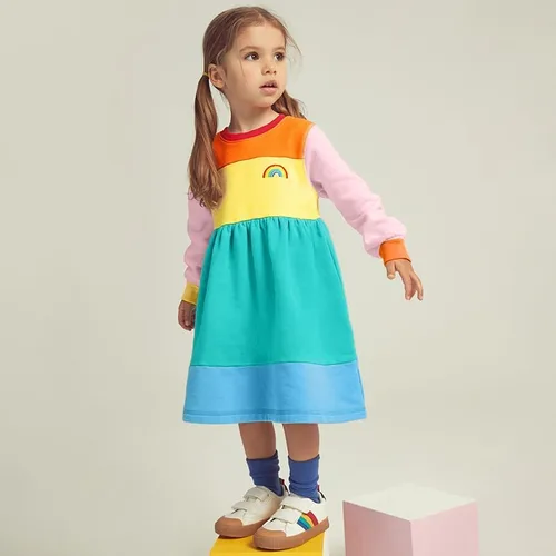 Vista 6 de Nomi&Me Baby Toddler Girl's Cotton Long Sleeve Fashion Tulle Dress
