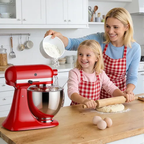 Vista 2 de Escudo de vertido para mezclador KitchenAid, protector contra salpicaduras para batidora de pie de ayuda de cocina, funciona con cuencos mezcladores
