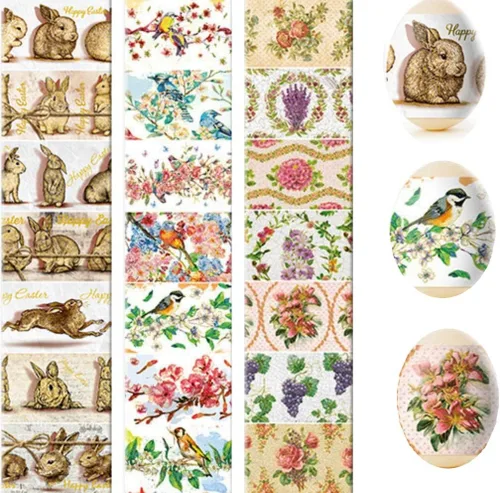 Vista 5 de Lote 3 Ucrania Termoencogible Manga Decoración Huevo de Pascua Envolturas Pysanka Set - para 21 Huevos de Pascua (juego # 1)