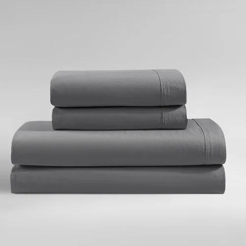 Vista 10 de Calvin Klein - Juego de sábanas de tamaño Queen, sábanas refrescantes frescas y a medida con un tacto de percal de algodón naturalmente suave