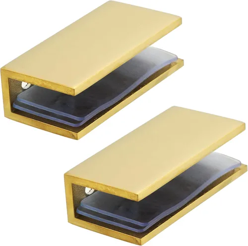 Vista 13 de Alise Soportes de estante de vidrio negro, abrazaderas de vidrio ajustables para ducha, soporte de abrazadera resistente, soportes de acero
