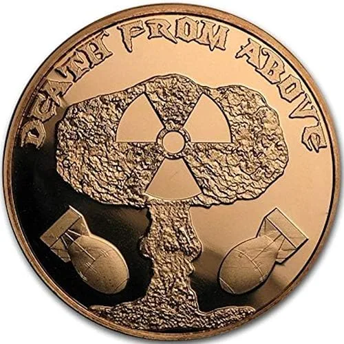 Vista 2 de Moneda redonda/desafío de cobre puro .999 de 1 oz (muerte desde arriba)