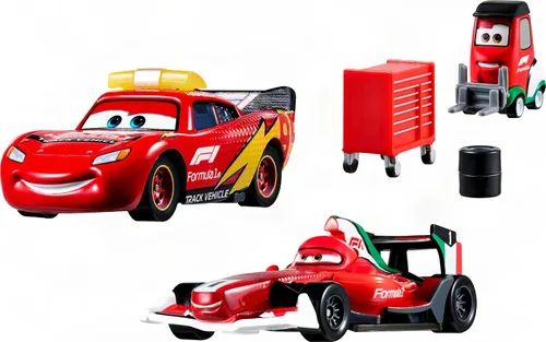 Vista 6 de Mattel Disney y Pixar Cars Fórmula 1 Multipack con 3 coches de juguete