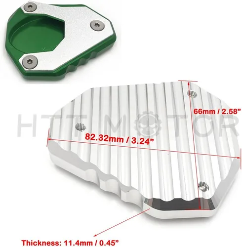 Vista 8 de KAW-253VER6500618 - Almohadilla de extensión de soporte lateral compatible con Kawasak Versys 650 2015 2016 2017 2018 verde