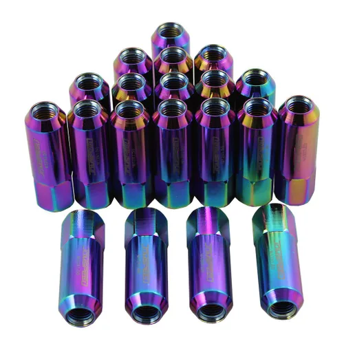 Vista 9 de JDMSPEED - Repuesto de tuercas de llanta alargadas de aluminio de 2.23 pulgadas para llantas M12 x 1.5, 20 unidades, color negro
