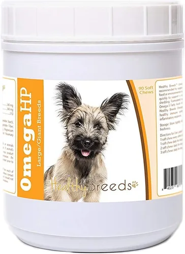 Vista 213 de Healthy Breeds Affenpinscher Omega HP - Masticables suaves para piel y pelaje, 60
