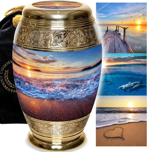 Vista 18 de Dock of The Bay - Urna de cremación para cenizas para hombres adultos – Urna personalizada para cenizas para mujeres, urnas decorativas – Hermosas