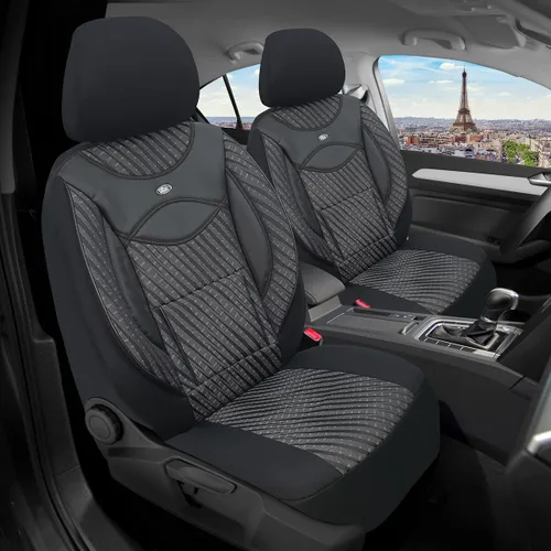 Vista 3 de BREMER SITZBEZÜGE Custom Car Seat Covers Compatible with VW T5 Multivan Driver & Passenger Set from 2003-2015 / Car Seat Covers Protective Cover 115