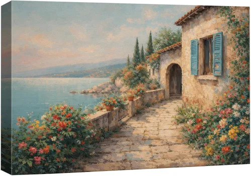 Vista 37 de wall26 Prado con álamos por Claude Monet - Arte moderno impresionista, arte en lienzo para el hogar, 12 x 18 pulgadas