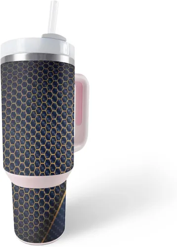 Vista 29 de MightySkins - Funda de fibra de carbono compatible con el vaso Stanley The Quencher H2.0 FlowState de 40 onzas, vida útil, acabado de fibra