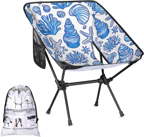 Vista 9 de Honeybaby Silla plegable de camping con mariposa, sillas de camping, ligeras, portátiles, sillas plegables para exteriores, para camping, viajes