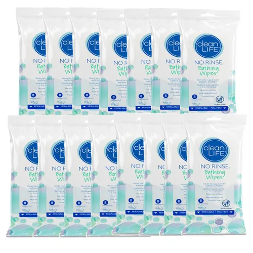 Vista 8 de No Rinse baño Toallitas – 8 por paquete, talla única Se ajusta a todos, Value Not Found