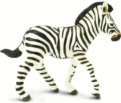 Vista 2 de Safari Ltd. Figura de potro de cebra, figura realista de 3.5 pulgadas, juguete educativo para niños, niñas y niños a partir de 3 años