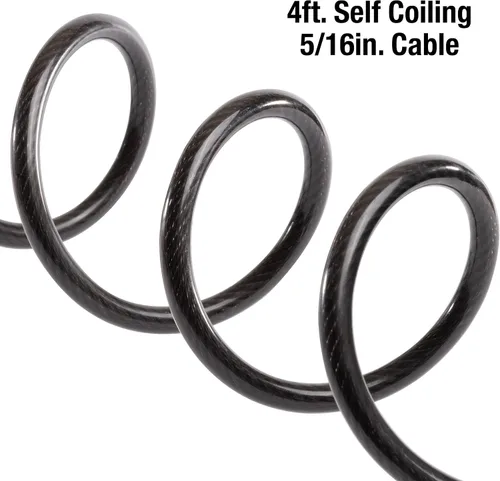 Vista 4 de Master Lock Cable de bloqueo de bicicleta con combinación Negro, 8143D