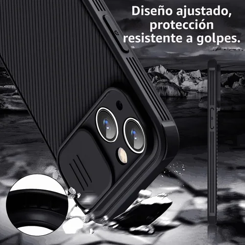 Vista 6 de Funda para iPhone 14 compatible con Magsafe, funda protectora de cámara iPhone 14 [compatible con carga inalámbrica] con cubierta deslizante