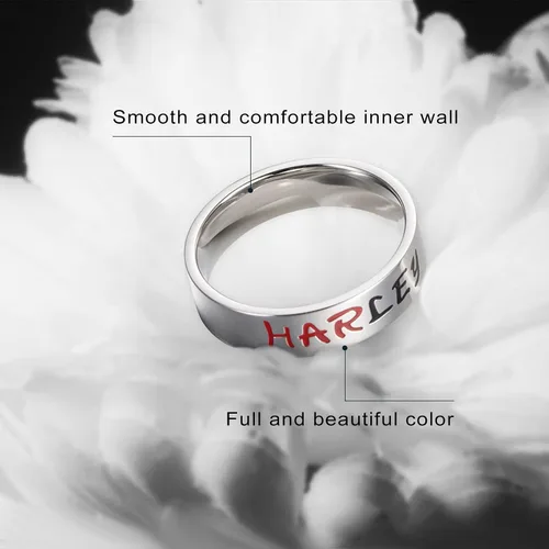 Vista 4 de BICMTE joker ringsNew Joker Lover Couple Stainless Steel Wedding RingsJewelry The Joker His and Hers RingAnniversary